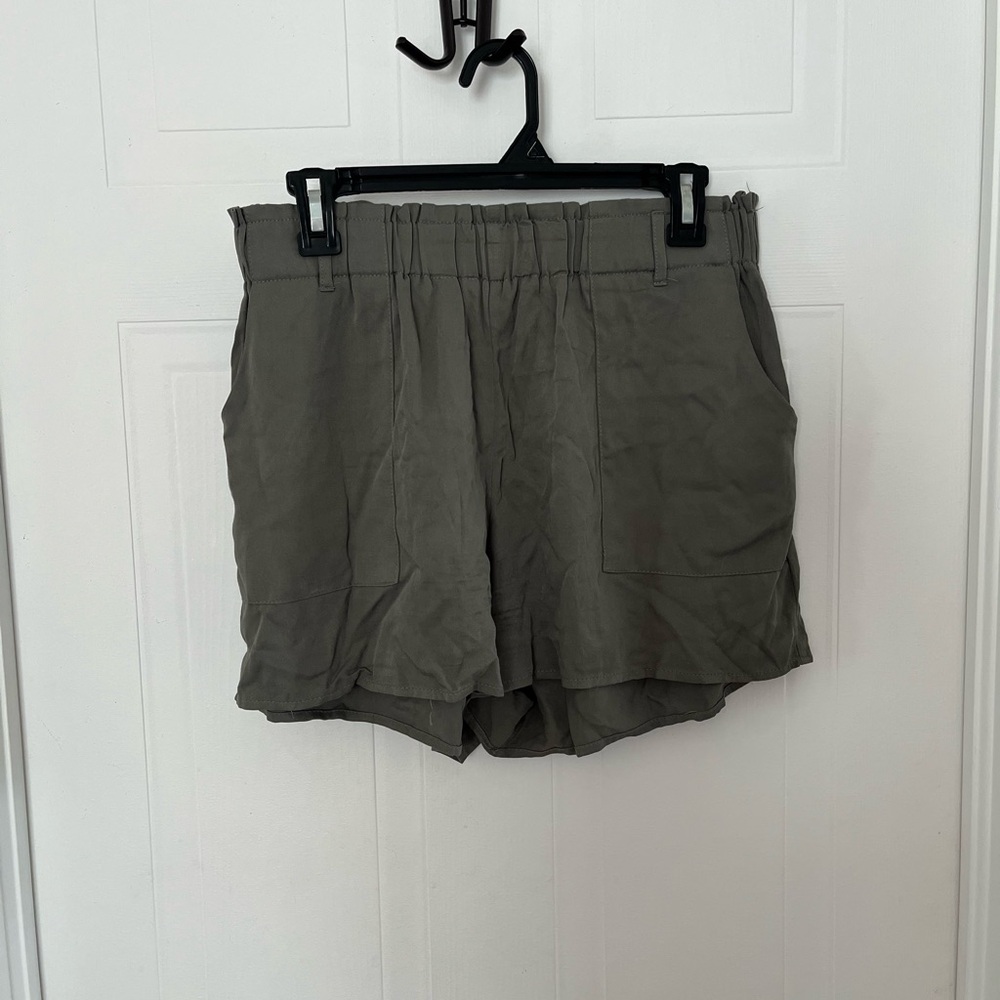 Shinestar Green Cargo Shorts Relaxed Fit Elastic Waist